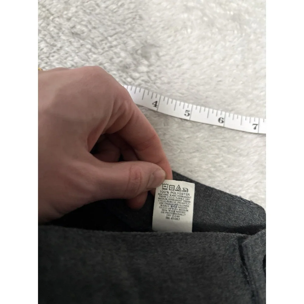 New‎ Briggs High Waist Gray Straight Dress Pants Size 12 Trousers NWT